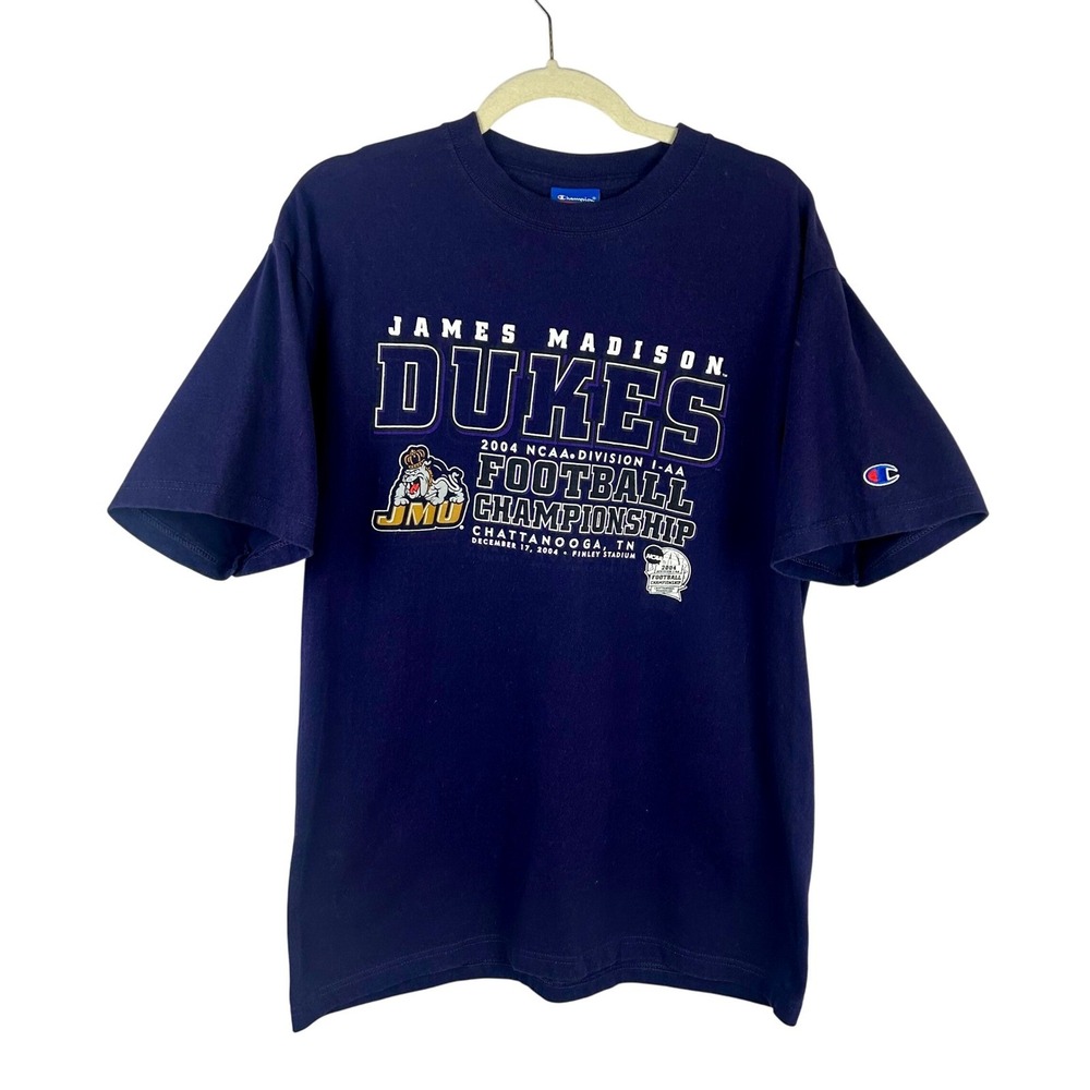 James Madison Dukes Champion NCAA Football Championship‎ T Shirt Mens L - Picture 2 of 7